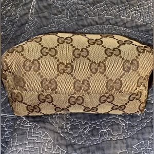 Gucci monogram GG pouch cosmetic small bag Authentic used but great condition